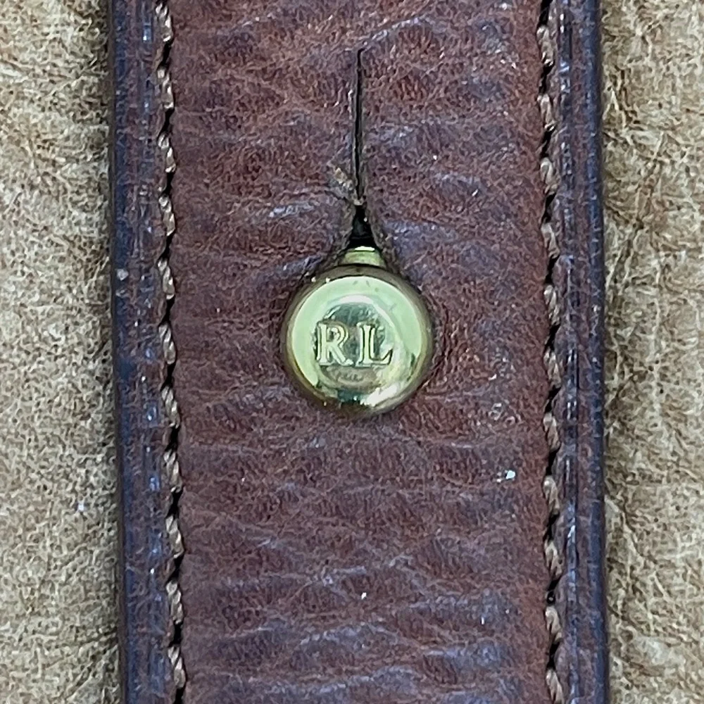 RARE Vintage Ralph Lauren Heritage Leather Field Satchel Tote – Distressed Tan - Picture 10 of 15